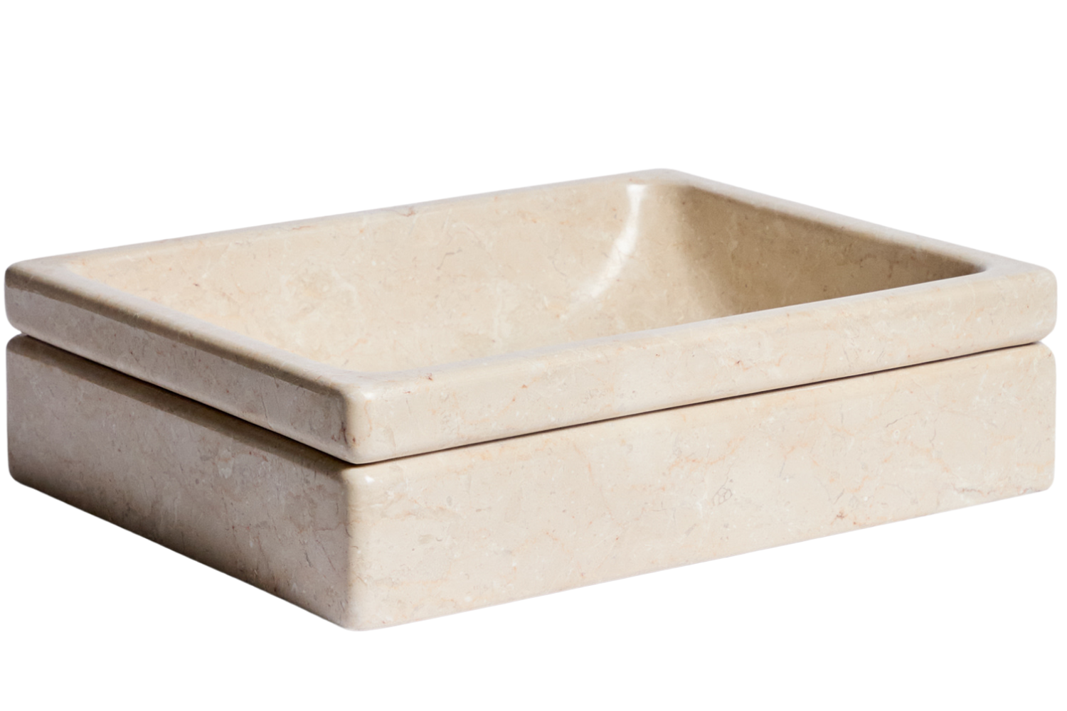 Kave Home Béžové mramorové umyvadlo Dalven 45 x 35 cm