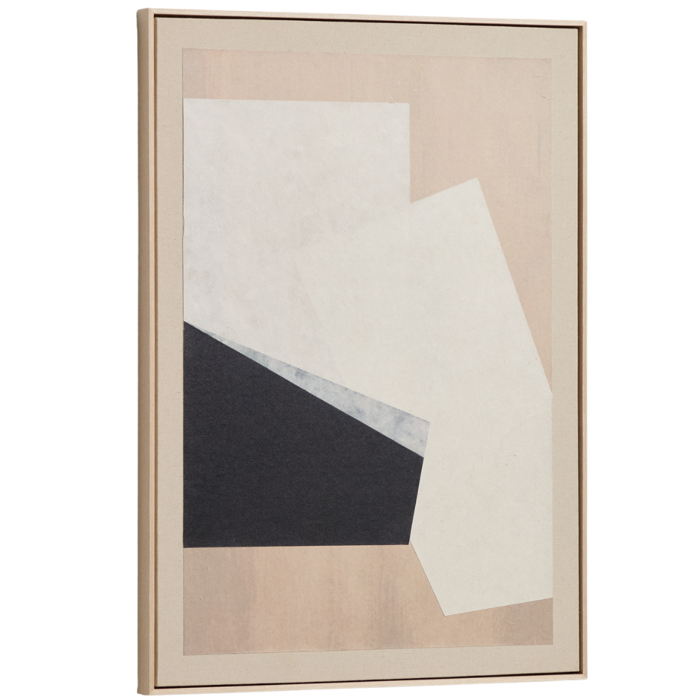 Kave Home Béžový abstraktní obraz Varo 50 x 70 cm I.