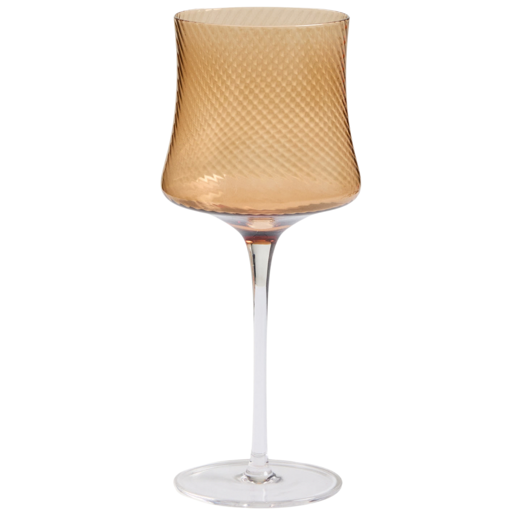 Kave Home Hnědá sklenička na víno Alori 460 ml