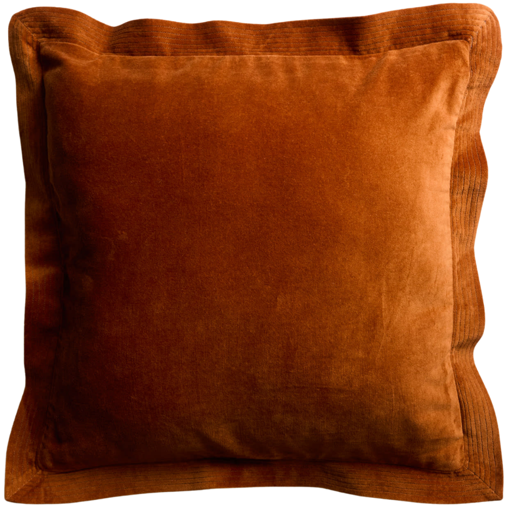 Kave Home Oranžový sametový povlak na polštář Ladira 45 x 45 cm