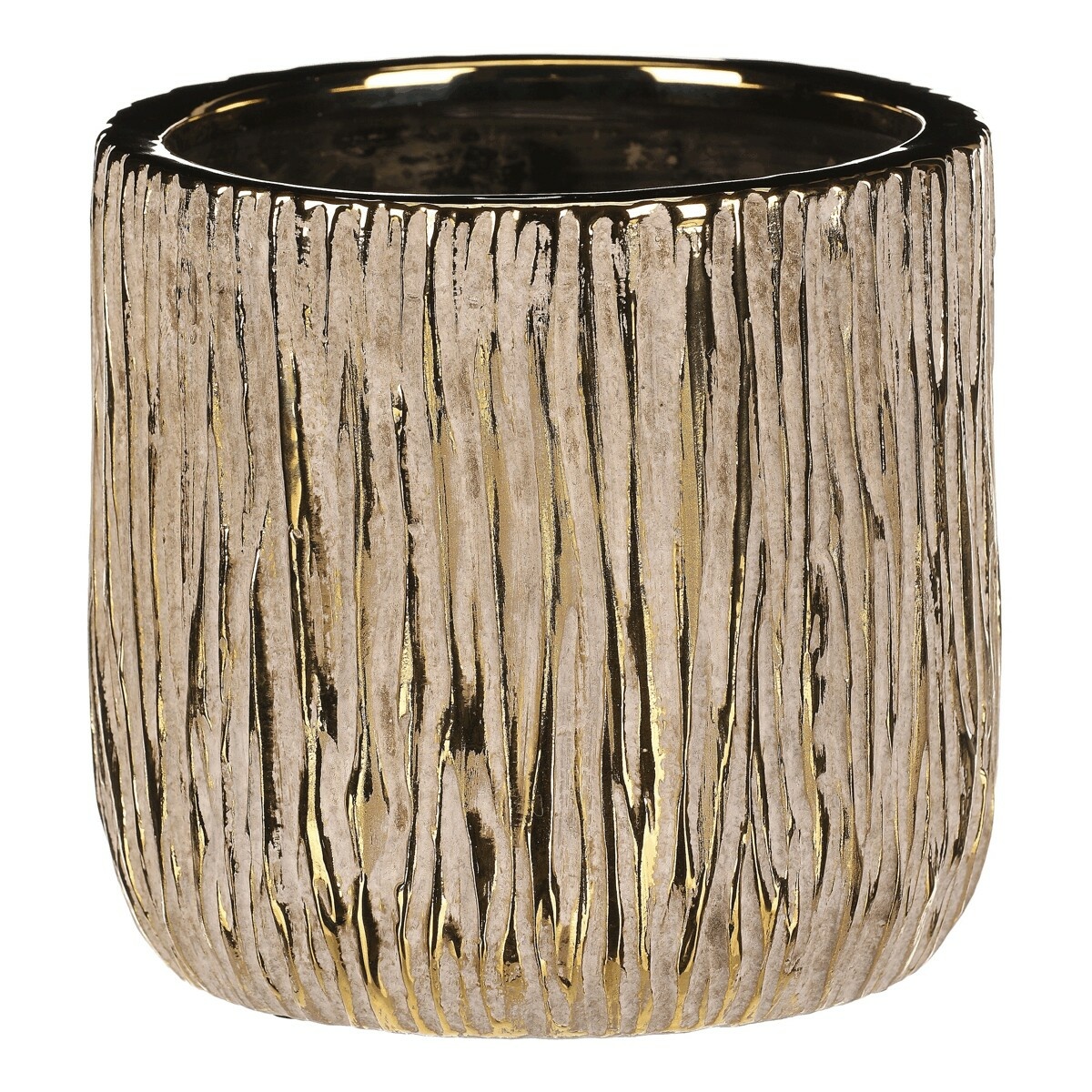 Keramický obal na květináč GILDED BARK
