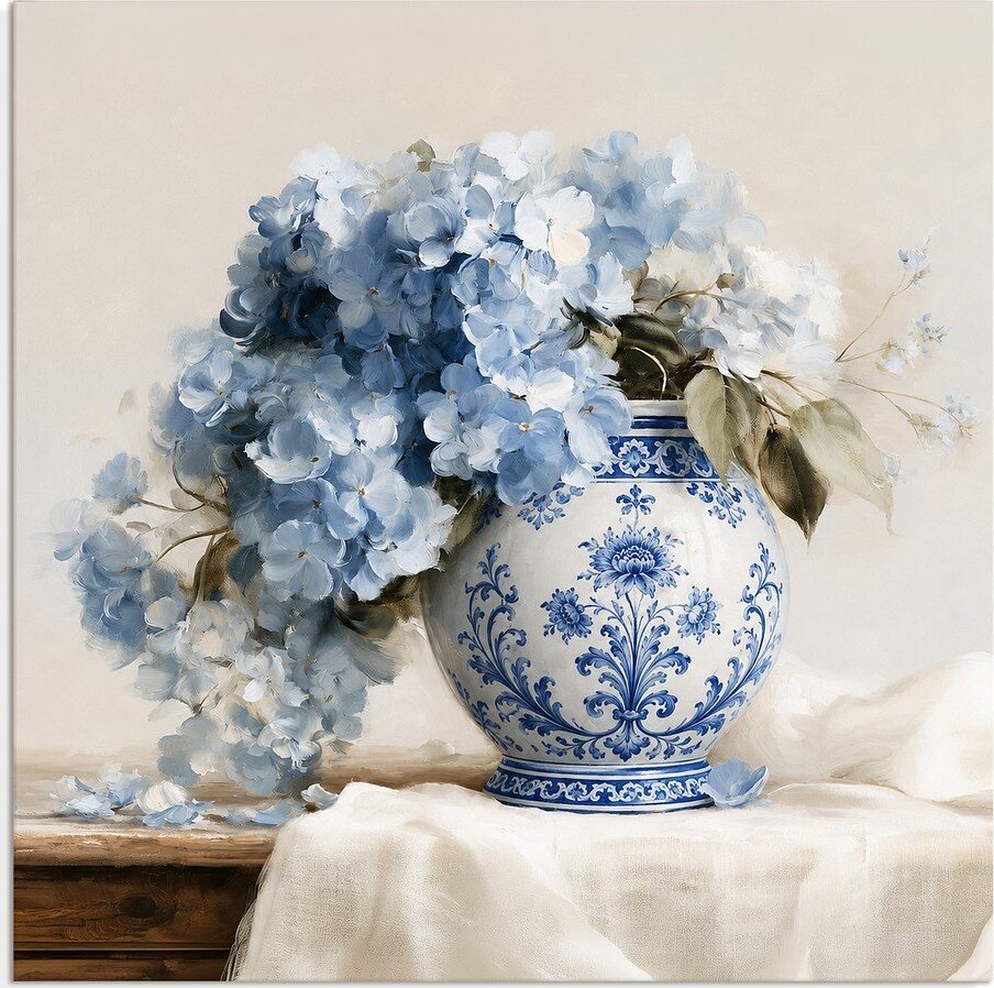 Tištěný obraz na plátně 60x60 cm Porcelain Vase – Styler